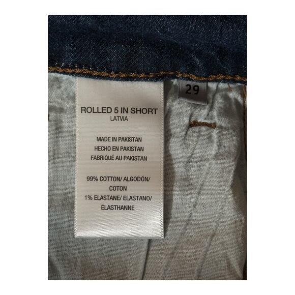 Joe's Jeans Cuffed High Waist Mid Thigh Denim Shorts blue size 29 - Picture 4 of 6